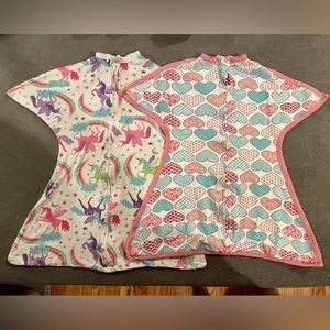 Sleeping Baby Zipadee-Zip Swaddle Transition (set of two - hearts & unicorn)